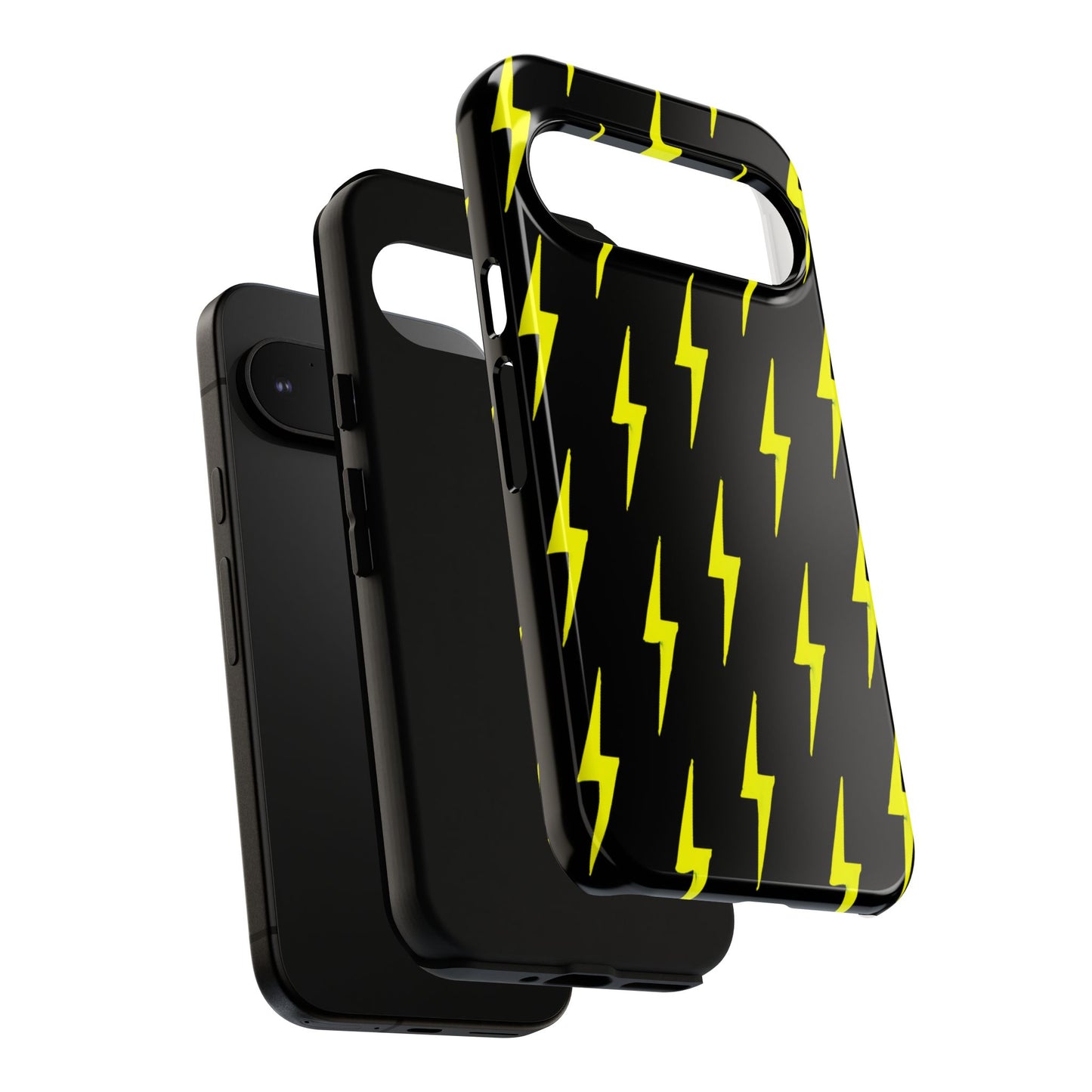 Yellow Lightning Bolt Tough Phone Case | Bold Electric Pattern Case for Iphone, Samsung Galaxy and Pixel