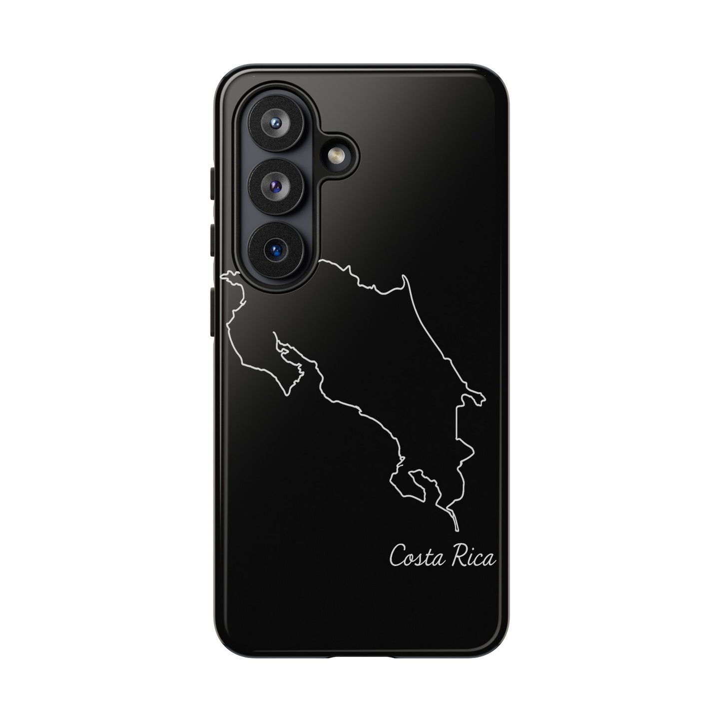 Costa Rica Outline Phone Case – Minimal Country Map Tough Case (iPhone, Samsung, Pixel)