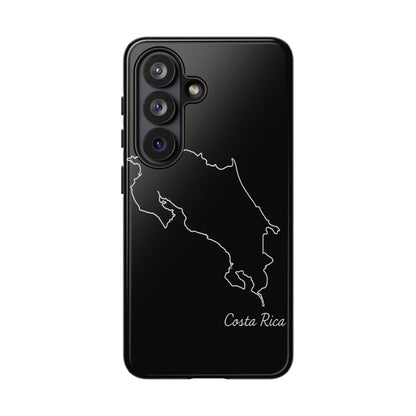 Costa Rica Outline Phone Case – Minimal Country Map Tough Case (iPhone, Samsung, Pixel)
