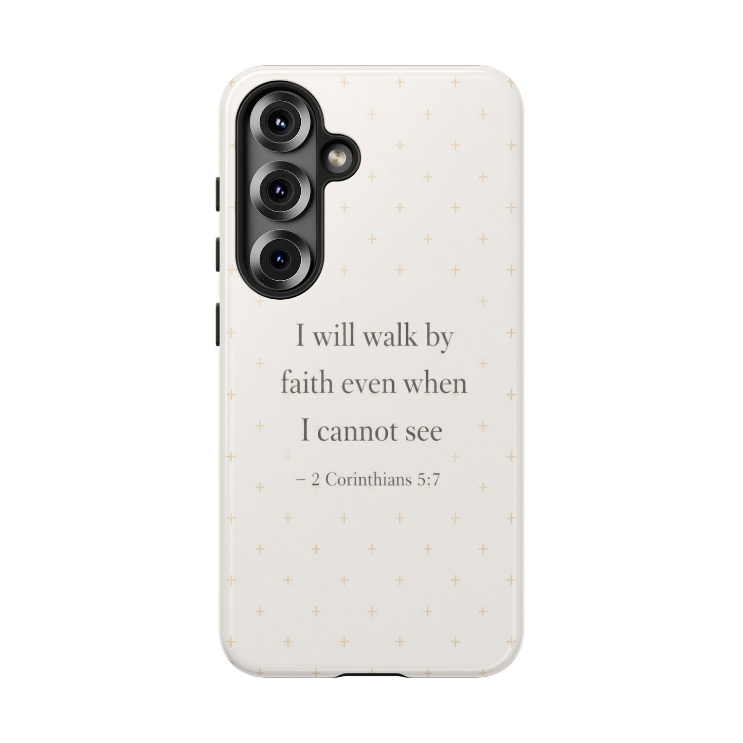 Walk by Faith Phone Case 2 Corinthians 5:7 Christian Bible Cover