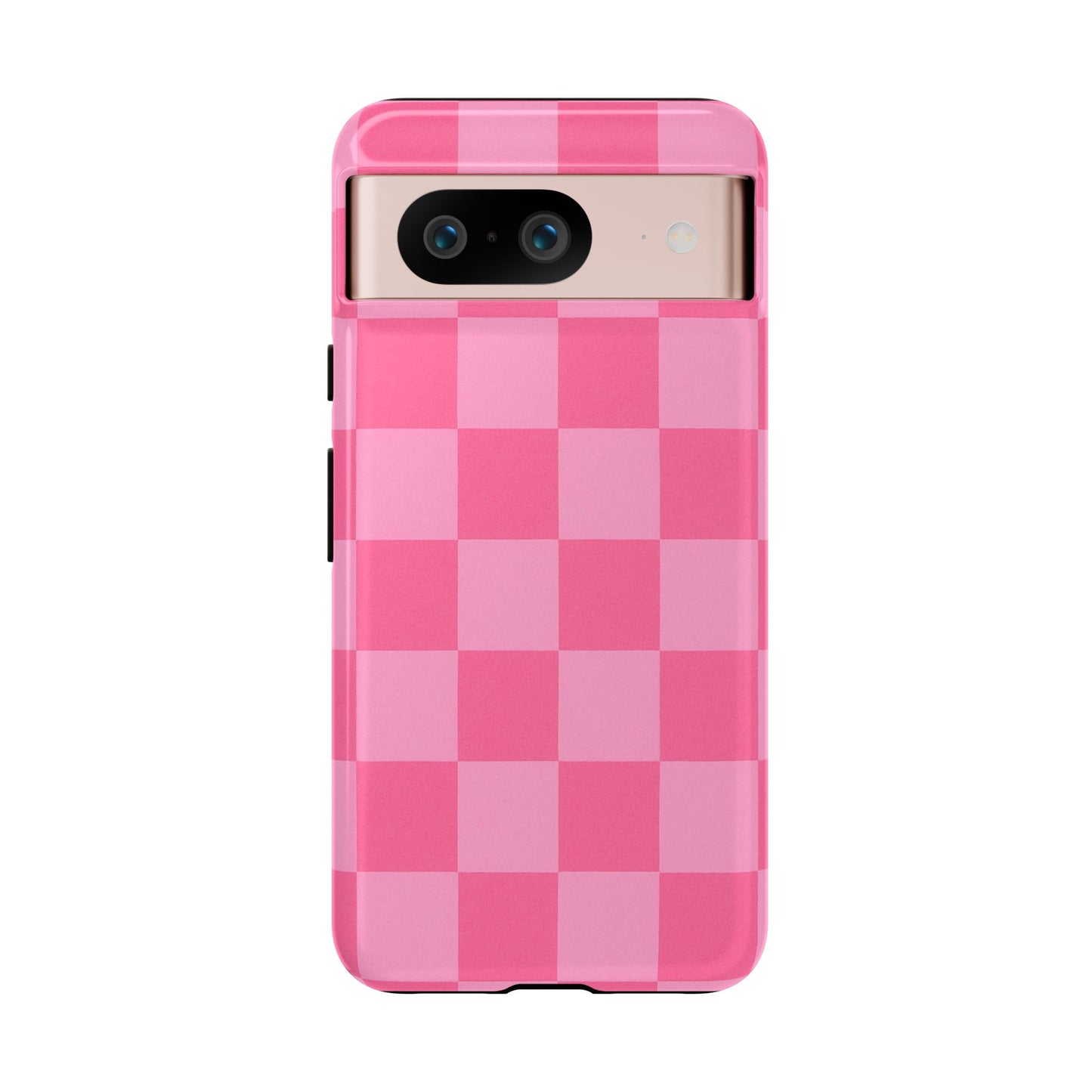 Pink Checkerboard Phone Case | Cute Aesthetic Checkered iPhone & Samsung Tough Case