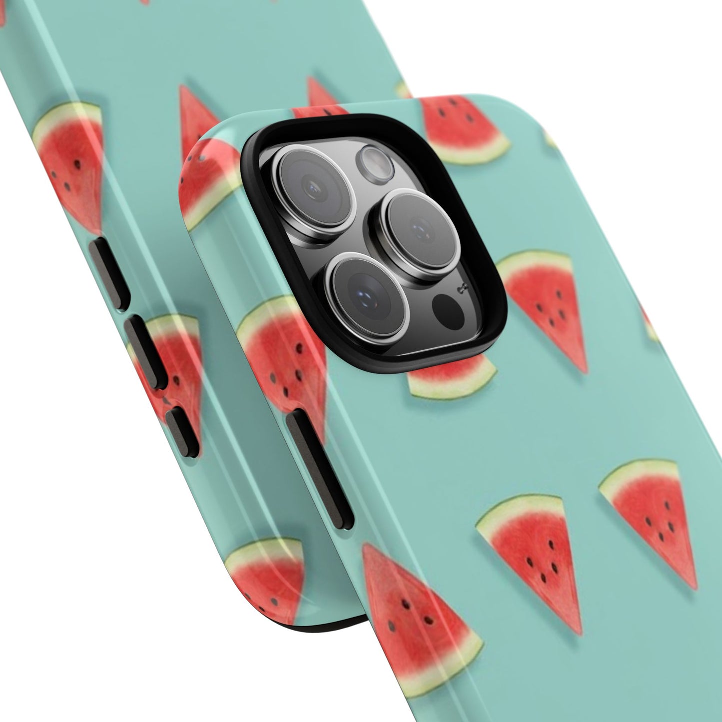 Watermelon Phone Case – Pastel Blue Summer Fruit Tough Case (iPhone, Samsung, Pixel)