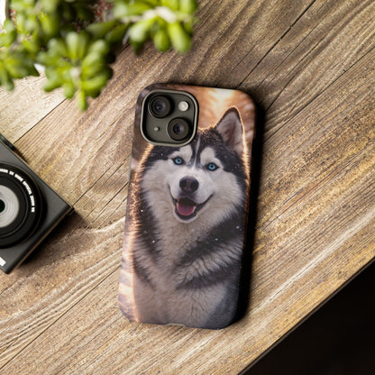 Siberian Husky Tough Phone Case | Blue Eyes Dog Cover Protective iPhone Case