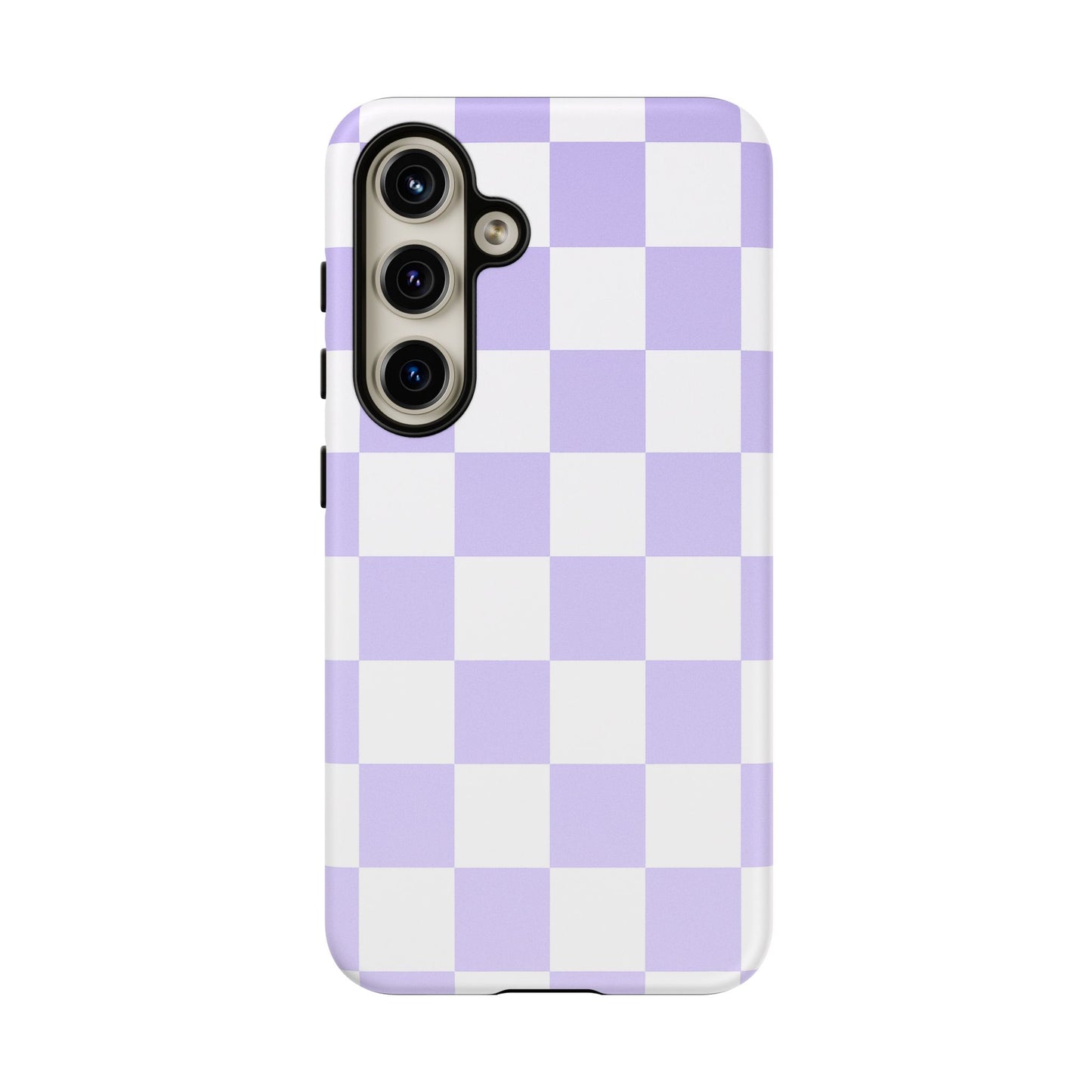 Lavender Checkerboard Phone Case | Pastel Aesthetic Tough Case