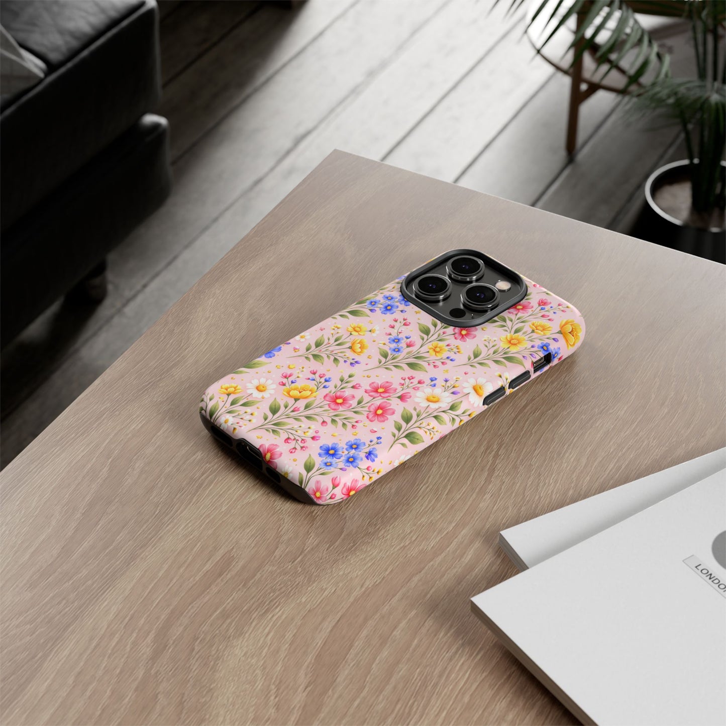 Wildflower Floral Phone Case Vintage Spring Meadow Tough Cover