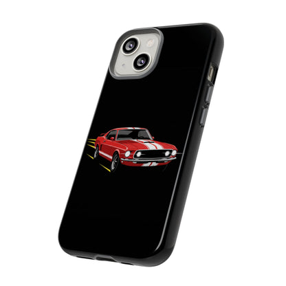 Red Muscle Car Phone Case – Classic Car Racing Tough Protective Case
