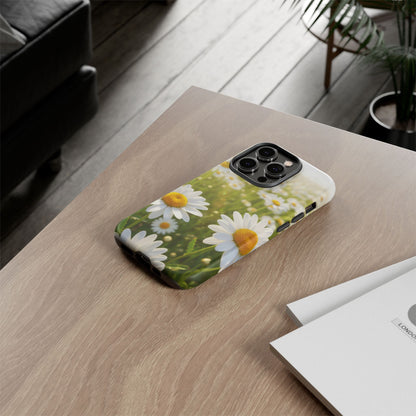 Daisy Phone Case – Floral Spring Field Tough Protective Case (iPhone, Samsung, Pixel)