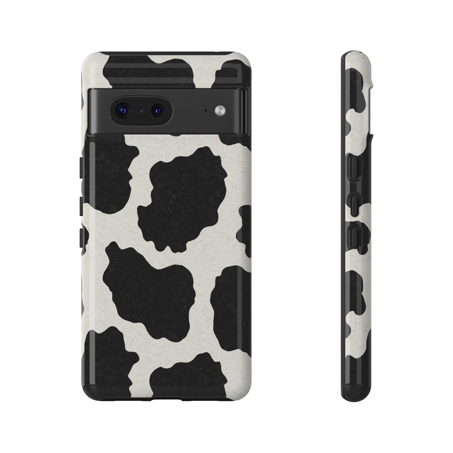 Black & White Cow Print Phone Case | Western Aesthetic iPhone & Samsung Tough Case