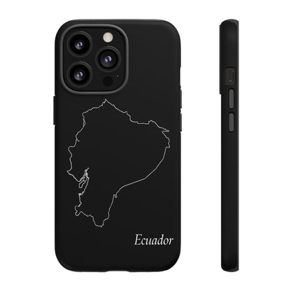 Ecuador Outline Phone Case – Minimal Country Map Tough Case (iPhone, Samsung, Pixel)