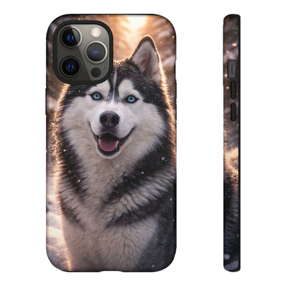 Siberian Husky Tough Phone Case | Blue Eyes Dog Cover Protective iPhone Case