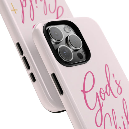 Gods Child Phone Case Christian Pink Aesthetic Tough iPhone Case