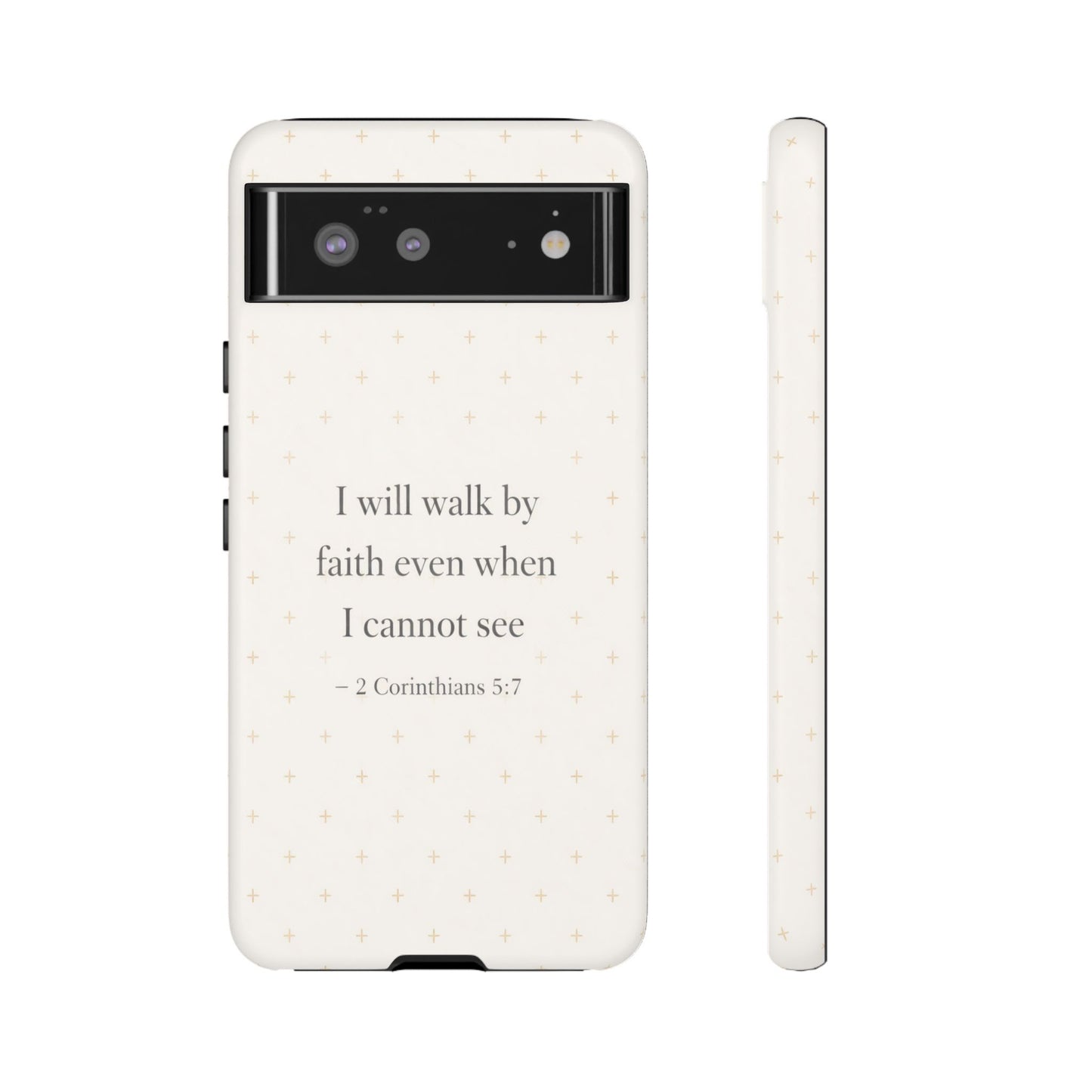 Walk by Faith Phone Case 2 Corinthians 5:7 Christian Bible Cover