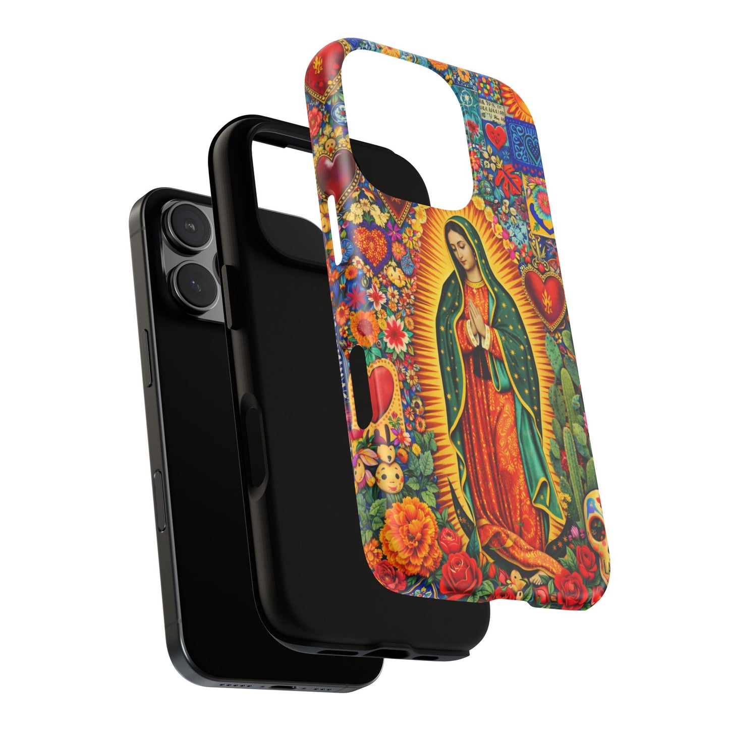 Virgin Mary Guadalupe Phone Case Mexican Folk Art Tough Cover iPhone Samsung