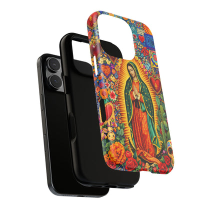 Virgin Mary Guadalupe Phone Case Mexican Folk Art Tough Cover iPhone Samsung