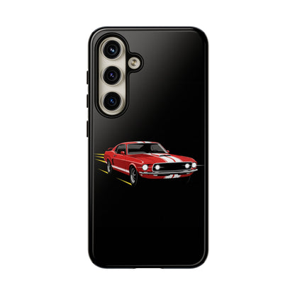 Red Muscle Car Phone Case – Classic Car Racing Tough Protective Case