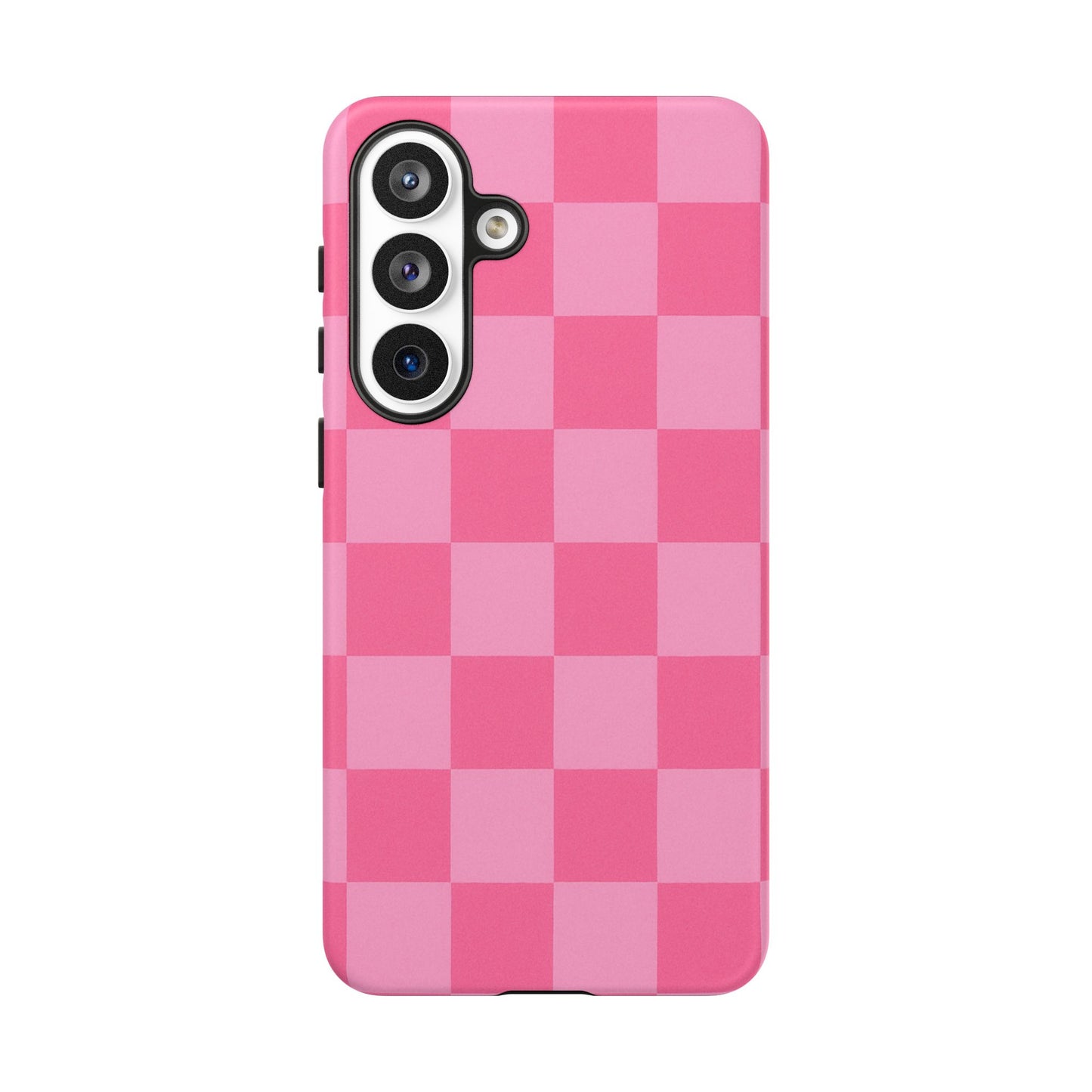 Pink Checkerboard Phone Case | Cute Aesthetic Checkered iPhone & Samsung Tough Case