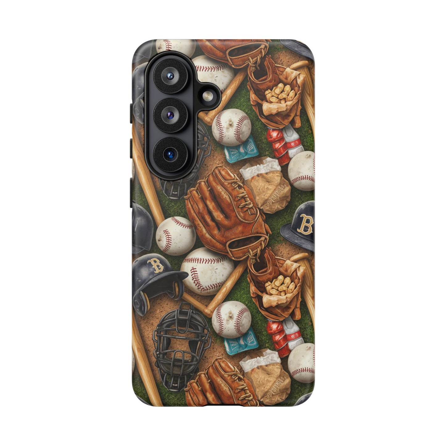 Baseball Gear Collage Phone Case – Vintage Baseball Equipment Sports Tough Case