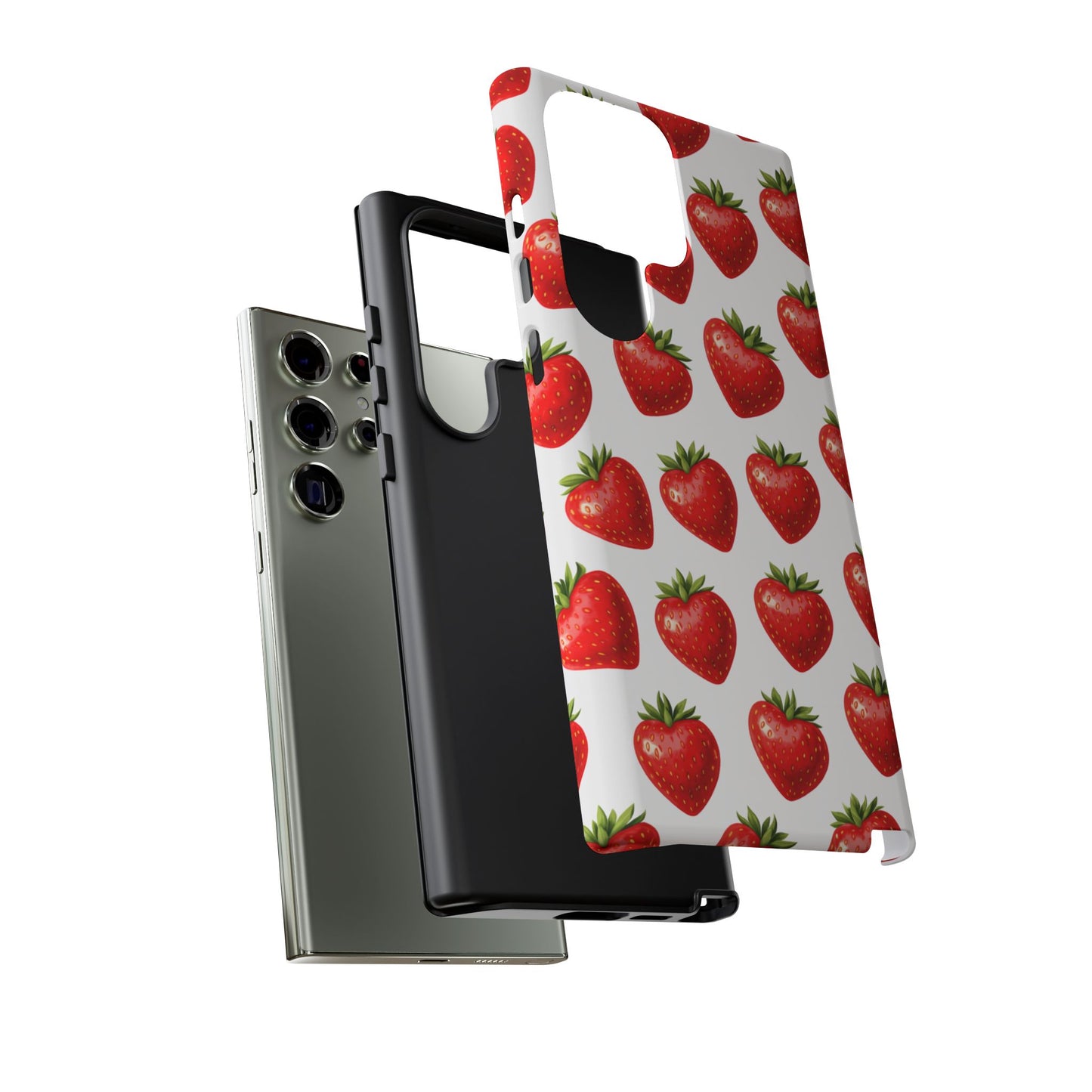 Cute Strawberry Phone Case – Aesthetic Fruit Pattern Protective Cover for Iphone, Samsung Galaxy and Pixel