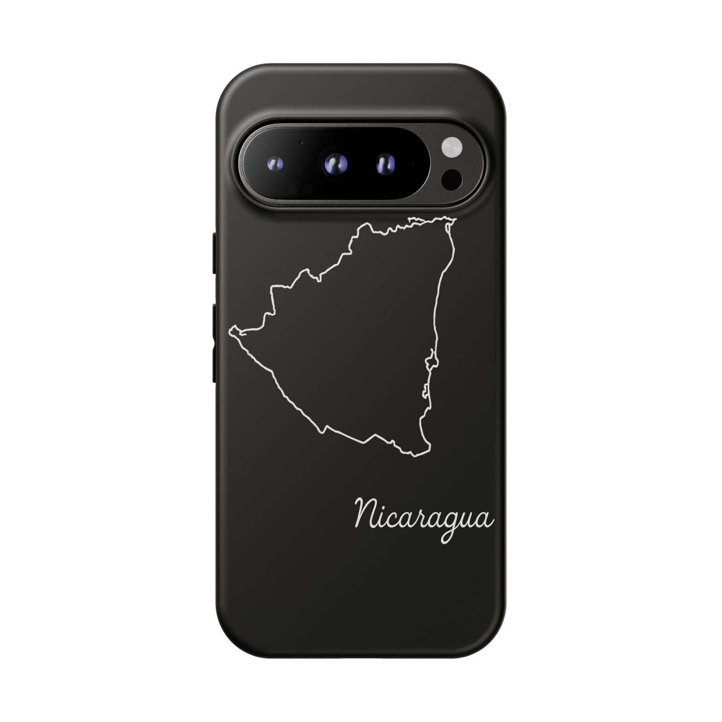 Nicaragua Outline Phone Case – Minimal Country Map Tough Case (iPhone, Samsung, Pixel)