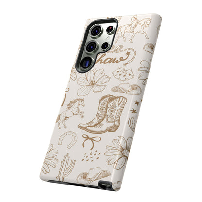 Western Cowgirl Phone Case for iPhone Samsung Galaxy Pixel Tough Case