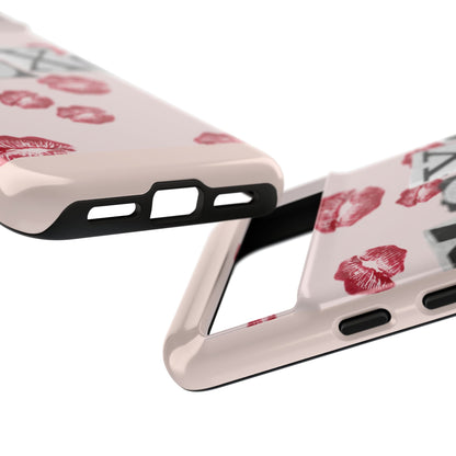XOXO Kiss Print Phone Case | Coquette Valentine Aesthetic | Cute Pink Lipstick Kiss Tough Case for iPhone & Samsung