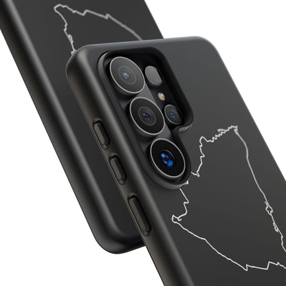 Nicaragua Outline Phone Case – Minimal Country Map Tough Case (iPhone, Samsung, Pixel)
