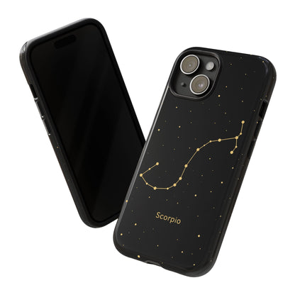 Scorpio Zodiac Constellation Phone Case – Luxe Gold Celestial Cover