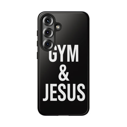 Gym & Jesus Phone Case Christian Faith Workout Gym Motivation Case