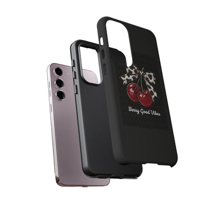 Cherry Cow Print Phone Case | Coquette Bow Aesthetic | Tough Protective Case