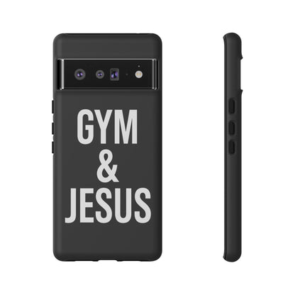 Gym & Jesus Phone Case Christian Faith Workout Gym Motivation Case