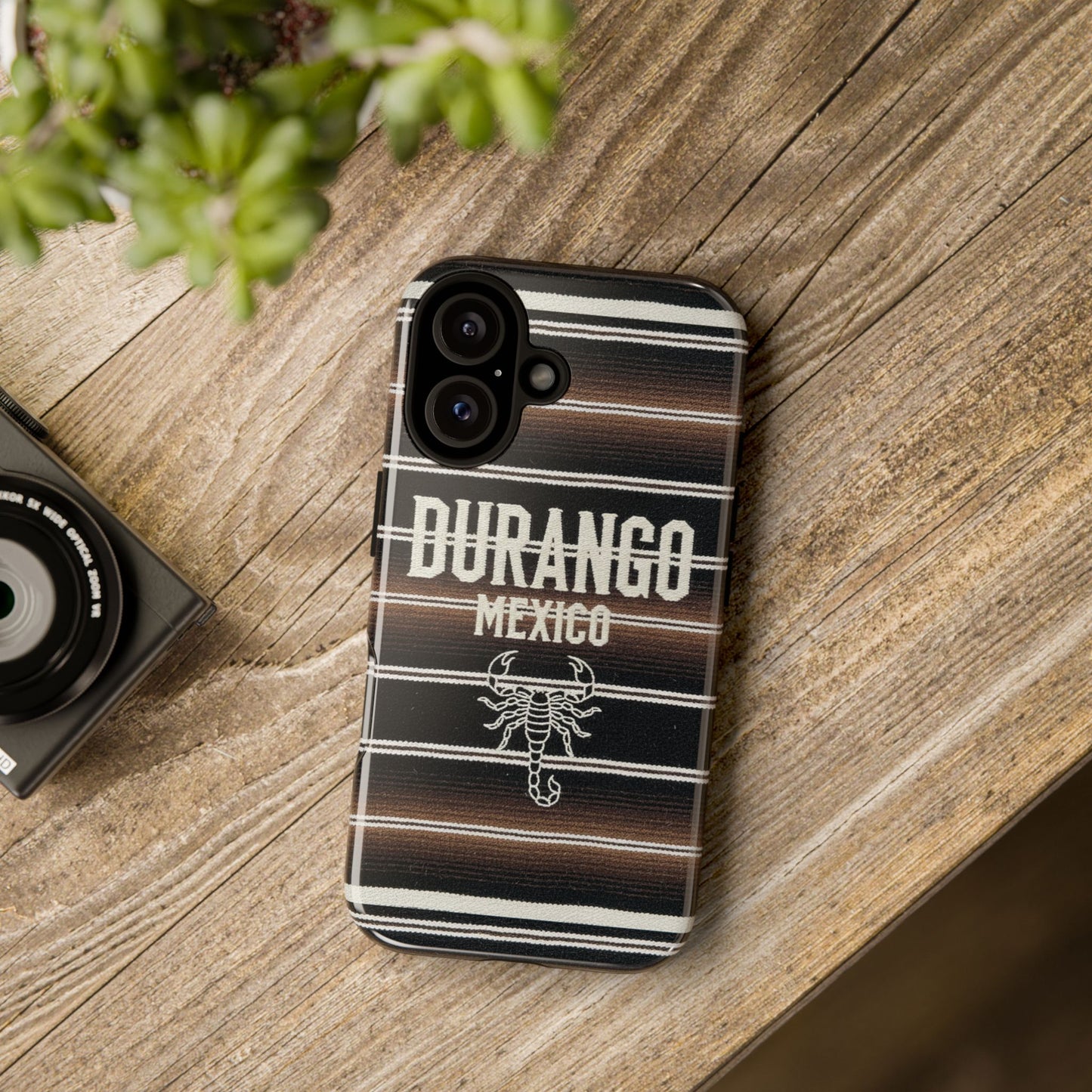Durango Mexico Phone Case | Serape Scorpion Western Design | Mexican Heritage Tough Case for iPhone & Samsung