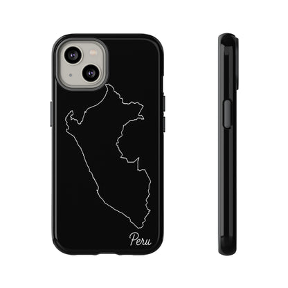 Peru Outline Phone Case – Minimal Country Map Tough Case (iPhone, Samsung, Pixel)