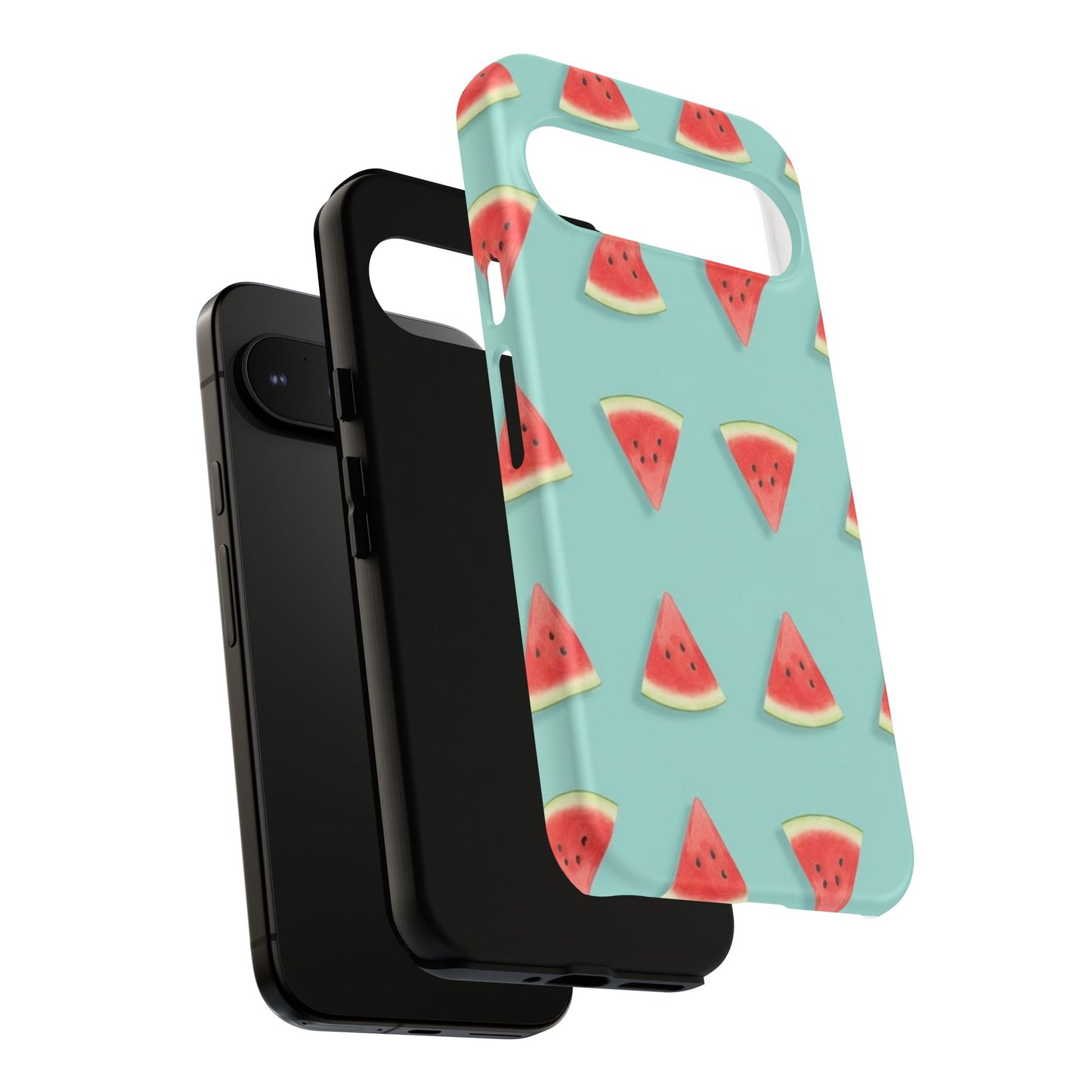 Watermelon Phone Case – Pastel Blue Summer Fruit Tough Case (iPhone, Samsung, Pixel)
