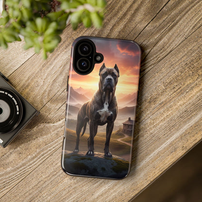 Cane Corso Phone Case – Guard Dog Sunset Tough Case (iPhone, Samsung, Pixel) | Dog Lover Gift