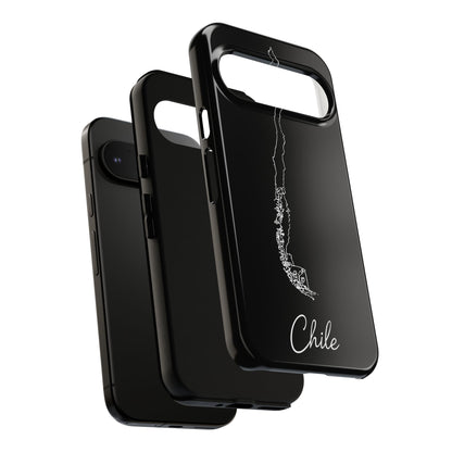 Chile Outline Phone Case – Minimal Country Map Tough Case (iPhone, Samsung, Pixel)