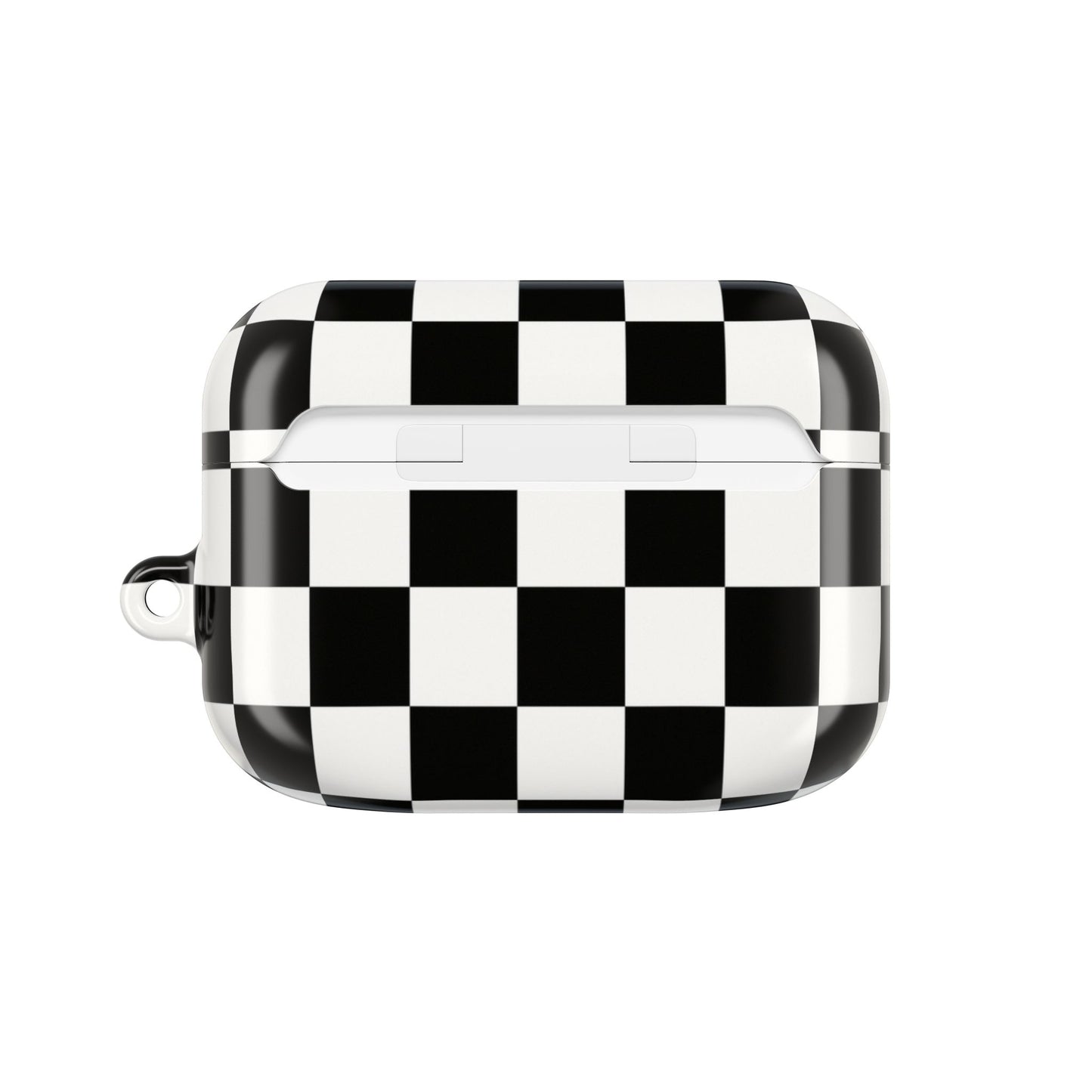 Checkerboard AirPod Case – Black & White Retro Pattern