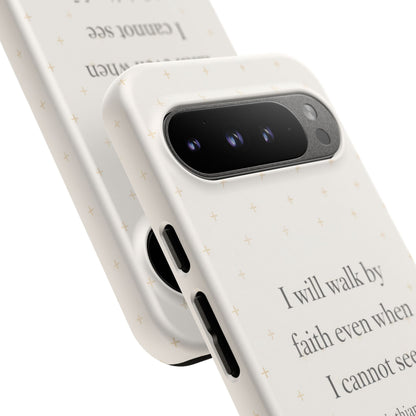 Walk by Faith Phone Case 2 Corinthians 5:7 Christian Bible Cover