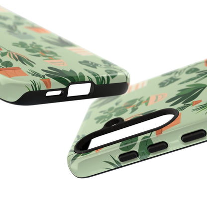 Plant Lover Phone Case | Cute Potted Plants Pattern | Botanical Aesthetic Tough Case