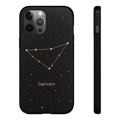 Capricorn Zodiac Constellation Phone Case – Luxe Gold Celestial Cover