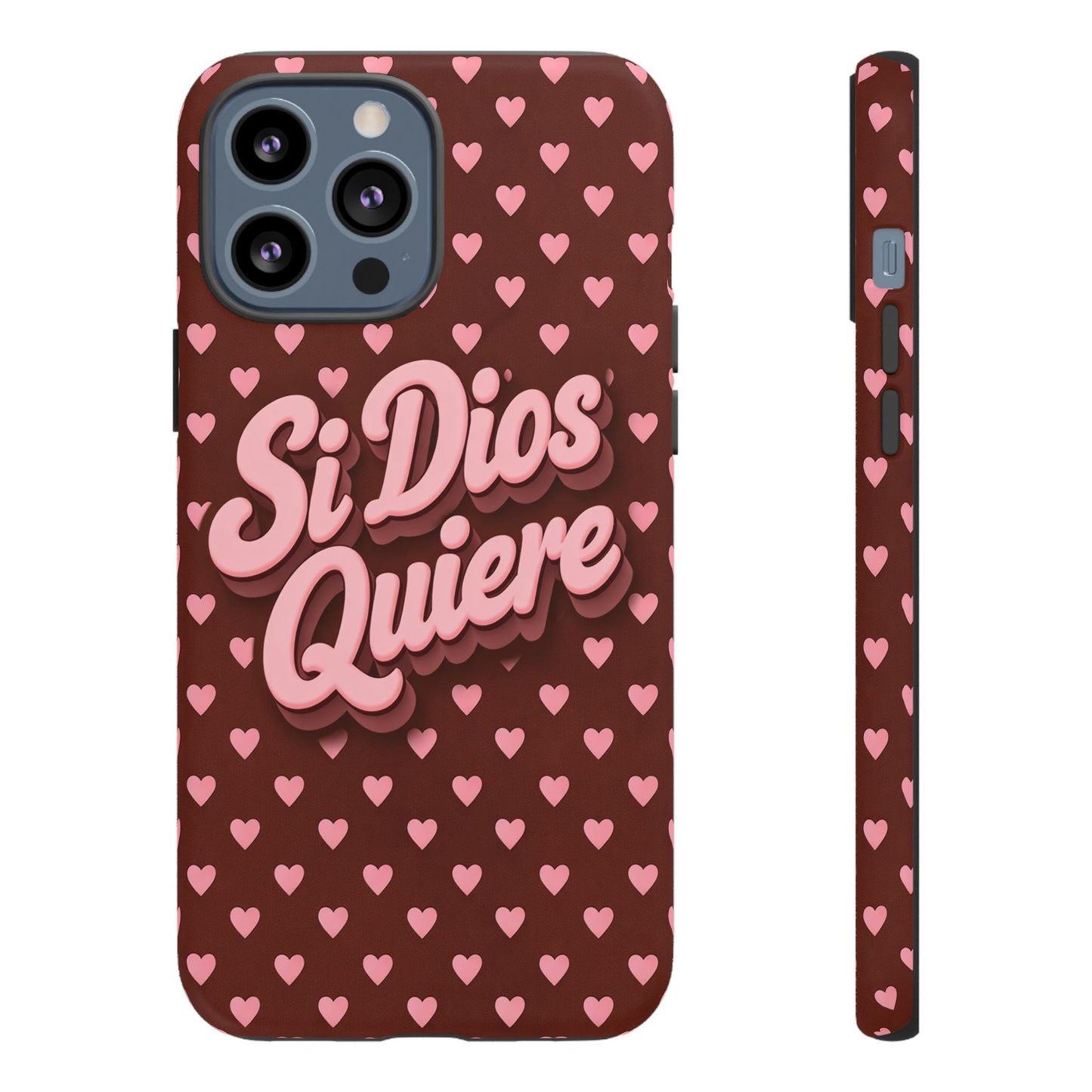 Si Dios Quiere Phone Case Latina Aesthetic Pink Hearts iPhone Samsung