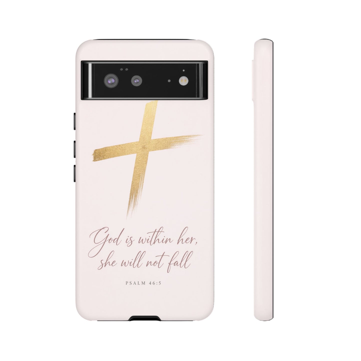Psalm 46:5 God Is Within Her Christian Cross Phone Case Faith Gift