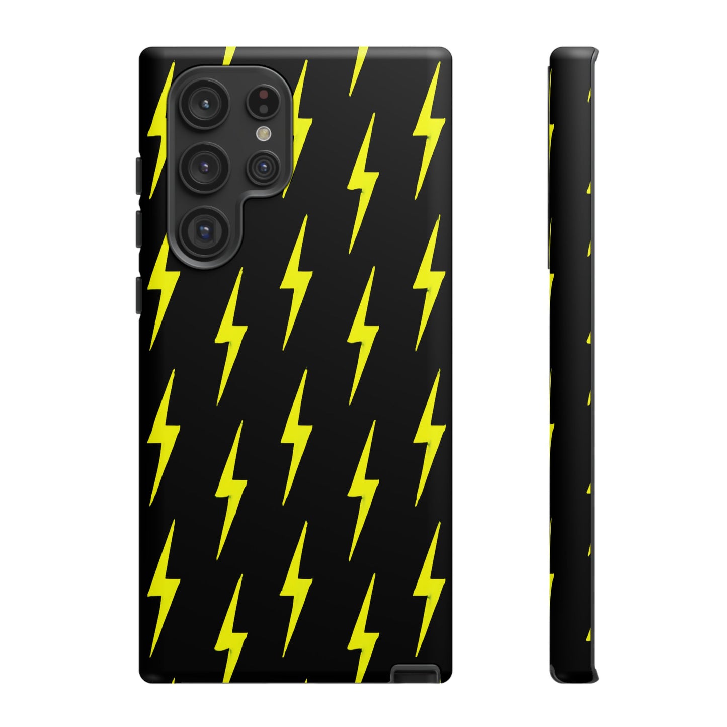 Yellow Lightning Bolt Tough Phone Case | Bold Electric Pattern Case for Iphone, Samsung Galaxy and Pixel