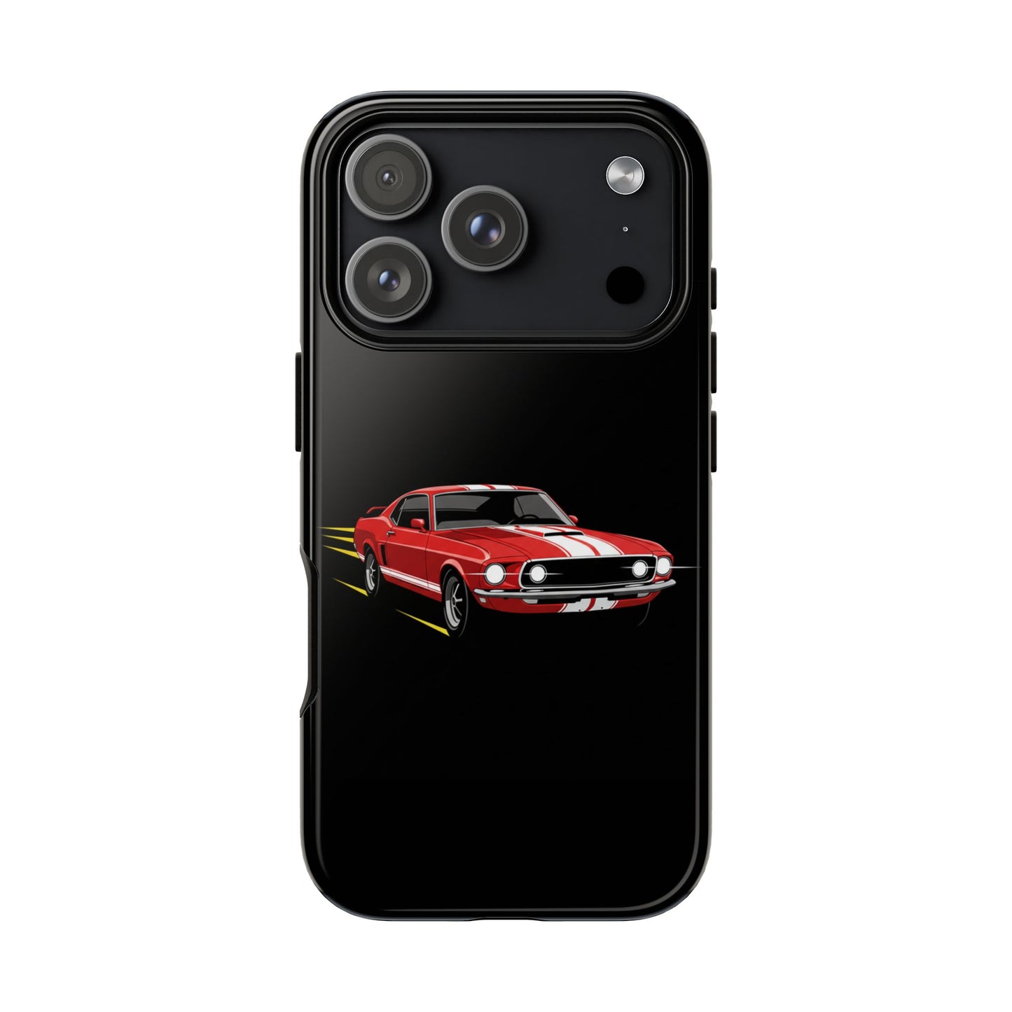 Red Muscle Car Phone Case – Classic Car Racing Tough Protective Case
