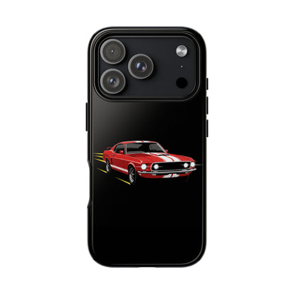 Red Muscle Car Phone Case – Classic Car Racing Tough Protective Case