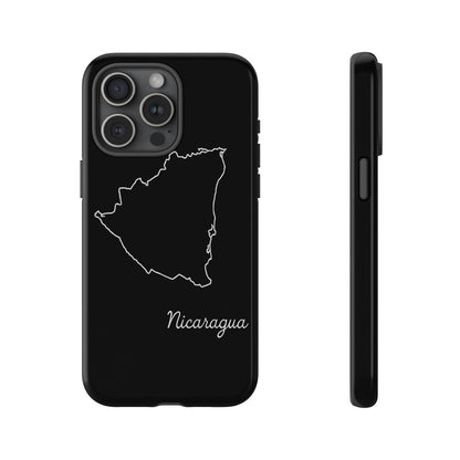 Nicaragua Outline Phone Case – Minimal Country Map Tough Case (iPhone, Samsung, Pixel)