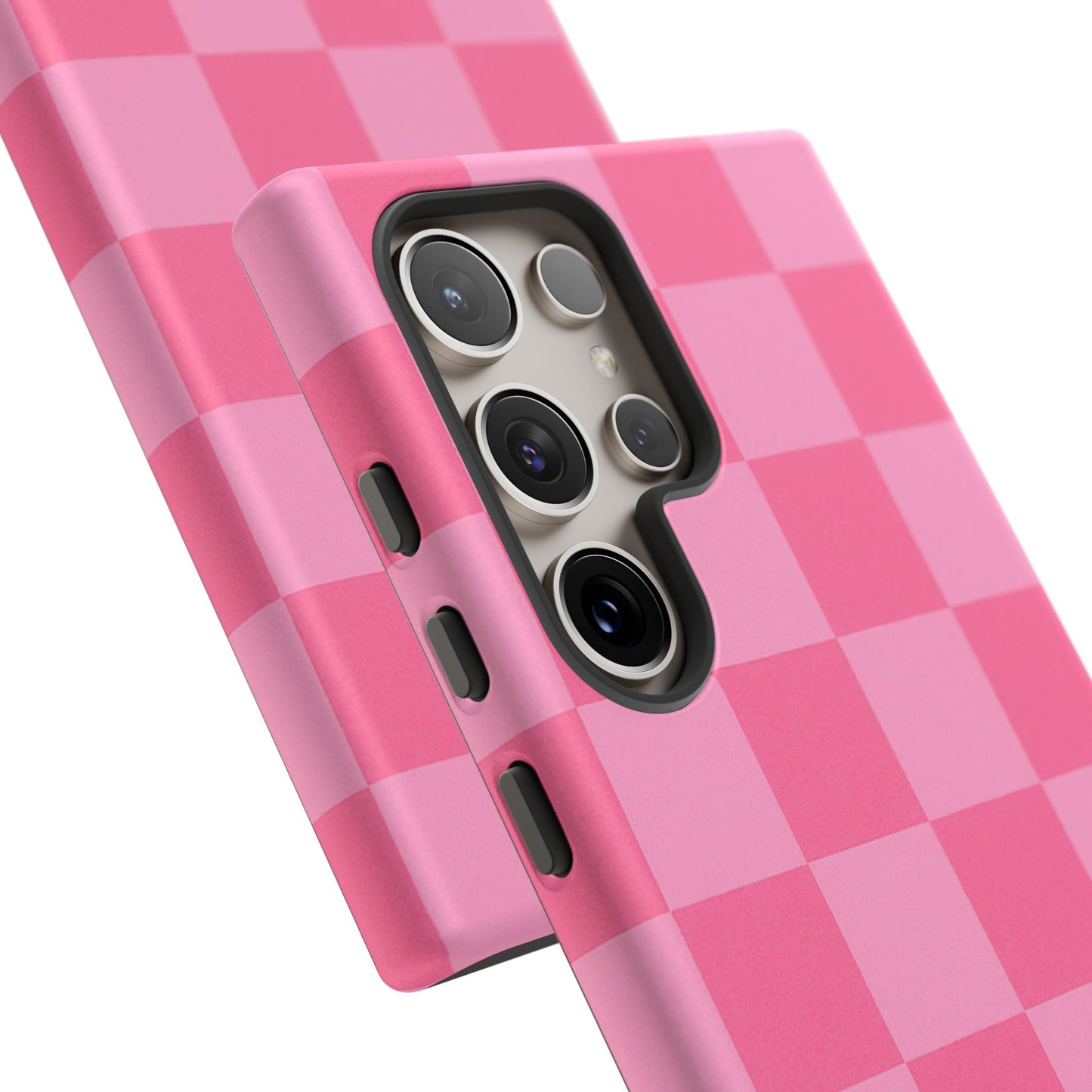 Pink Checkerboard Phone Case | Cute Aesthetic Checkered iPhone & Samsung Tough Case