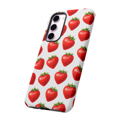 Cute Strawberry Phone Case – Aesthetic Fruit Pattern Protective Cover for Iphone, Samsung Galaxy and Pixel