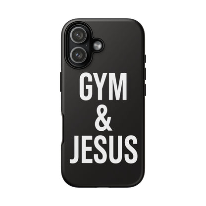 Gym & Jesus Phone Case Christian Faith Workout Gym Motivation Case