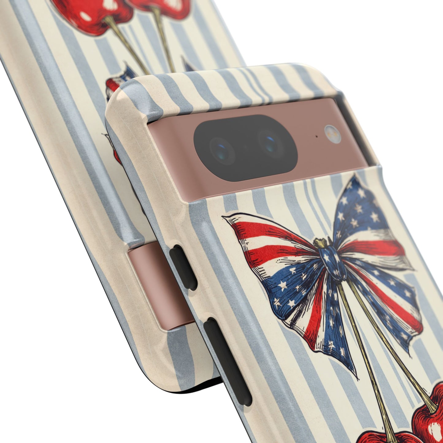 Patriotic Cherry Phone Case Americana Coquette Aesthetic iPhone Samsung