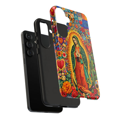 Virgin Mary Guadalupe Phone Case Mexican Folk Art Tough Cover iPhone Samsung